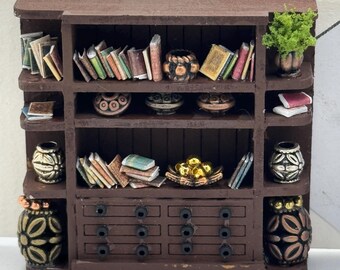 Dolls House 1/48th / 1:48 /Quarter Scale - Large Display Shelves / Bookcase