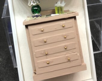 Dolls House Luxury Dressed 1/48th chest of drawers -