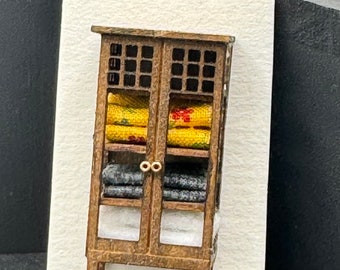 Dolls House  1/48th Linen Cupboard