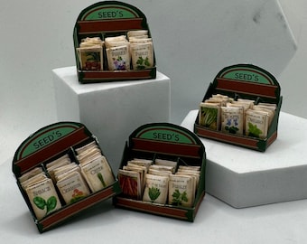 Dolls House Miniatures - counter display (seeds) x1