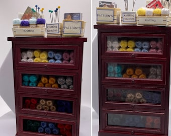 Dolls House Miniatures - 1/12th Knitting Wool shelves x1