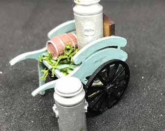 Dolls House Miniatures ( 1/48th - 1:48th - 1/4" - Quarter Inch Scale ) Luxury Dressed   Provisions Cart -