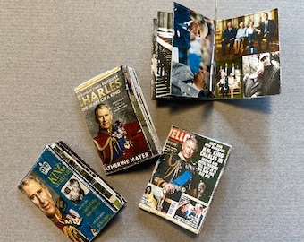 Dolls House Miniatures - Royal - King Charles III coronation - openable magazine x 1