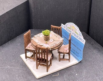 Dolls House  1/48th Table and 4 chairs