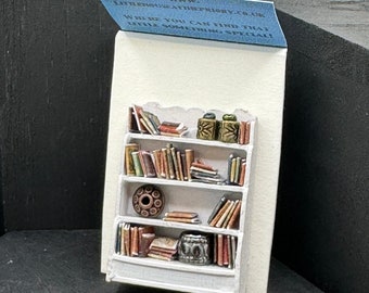 DOLLS HOUSE MINIATURES - 1/48 - 1:48 - 1/4" - Quarter Inch Scale - Bookcase