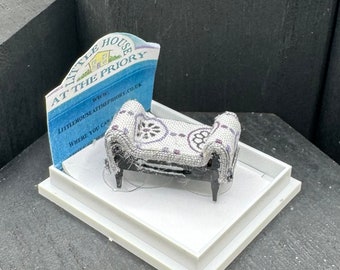 Dolls House  1/48th Bedroom Footstool