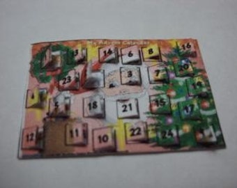 DOLLS HOUSE MINIATURES - Advent Calendar - Small Santa