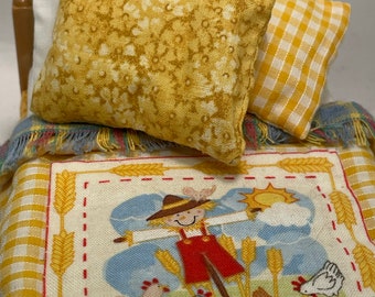 Dolls House Luxury Dressed Single Bed - Scarecrow