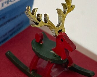 Dolls House   Dressed 1/48th rocking reindeer