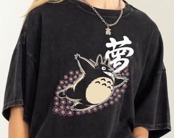 Anime Totoro Shirt: Dream Kanji Graphic Tee, Ghibli Style
