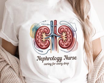 Camiseta con estampado de bolsillo para enfermera de diálisis, sudadera técnica de nefrología
