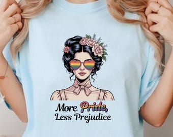 More Pride Less Prejudice Shirt: LGBTQ Pride Parade Tee