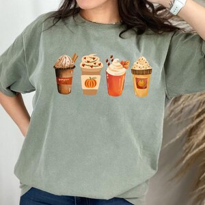 Halloween Kaffee Shirt, süßer Herbst Pullover, Damen Herbst Pullover, Kürbis Gewürz Shirt, Kaffee-Liebhaber Sweatshirt, Kürbis Kaffee Sweatshirt