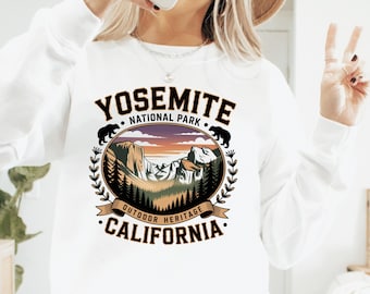 Yosemite National Park Vintage Mountain T-Shirt, Retro Outdoor Adventure Tee, California Nature Hiking Gift