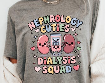 Camiseta con estampado de bolsillo para enfermera de diálisis, sudadera técnica de nefrología