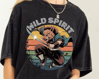 Esprit Hashira : chemise graphique tueur de démons, cadeau pour amoureux d'anime, cadeau esprit sauvage, chemise Hashira, cadeau anime tueur de démons, cadeau pour amateur d'anime