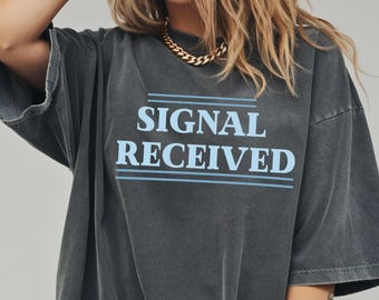 Signal Communication T-Shirt, Sci-Fi Minimalist Tee, Nerd Geek Shirt, Science Inspired Design