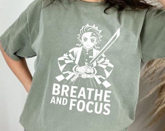 Demon Slayer T-Shirt, Tanjiro Kamado, Minimalist Anime Tee, Unisex Gift, Kpop Demon Hunters T-shirt, gift for anime lovers