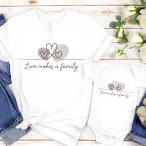Adoption Shirt, Love Makes a Family Tee, Minimalistic cute design Shirt, Adoptive Parent Gift Foster Care Awareness Shirt Officially Adopted