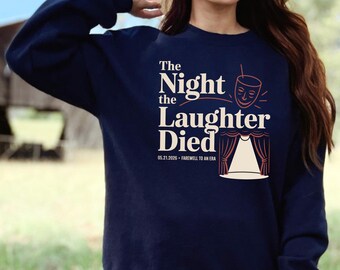 Comfort Colors The Night The Laughter Died T-Shirt, Stephen Colbert Fan Tribute 2026, Late Show Farewell Shirt, Comedy Legend Gift