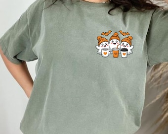Halloween Ghost Coffee Shirt, Caffeine Lover Tee
