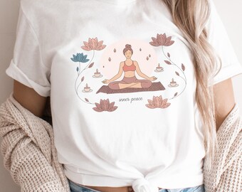 Yoga Retreat T-Shirt: Sunset Meditation Graphic Tee