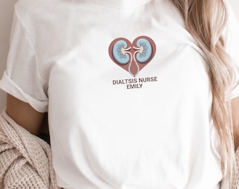 Camiseta personalizada con estampado de bolsillo para enfermera de diálisis: sudadera técnica de nefrología personalizada