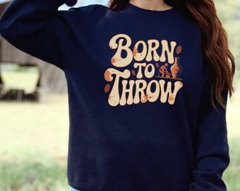 Potter Shirt "Born to Throw" Retro 70s Pottery Shirt, Funny Ceramic Artist Gift, Wheel Throwing Tee, Funny Ceramic Artist Shirt for Potters
