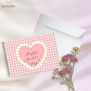 Biglietto d'auguri per la festa della mamma con download immediato e stampabile - Design biglietto piegato - Regalo digitale per la mamma
