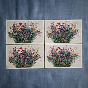 Vintage zeldzame bloemen Botanische blanco groet Gefeliciteerd verjaardag verjaardag ansichtkaarten Pack Set