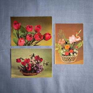 Vintage zeldzame bloemen Botanische blanco groet Gefeliciteerd verjaardag verjaardag ansichtkaarten Pack Set