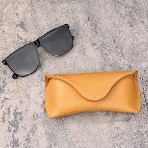 Natural Leather Eyeglasses Holder | Hand Stitched Glasses Pouch for Men & Women