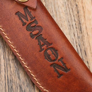 Funda de cuero vegetal curtido artesanal para ESEE 4, 5 y 6, funda de cuchillo personalizada, funda de cinturón con grabado personalizado para hoja fija. Yes