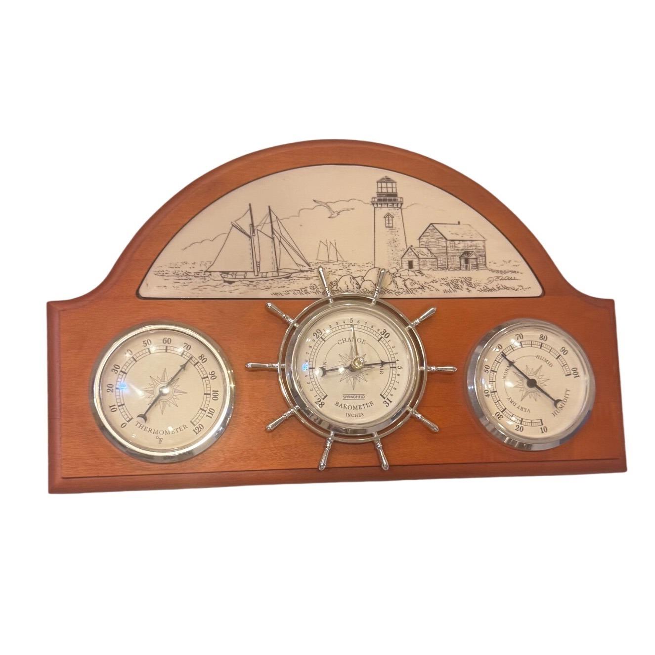 Springfield Nautical Weather Station Barometer Thermometer