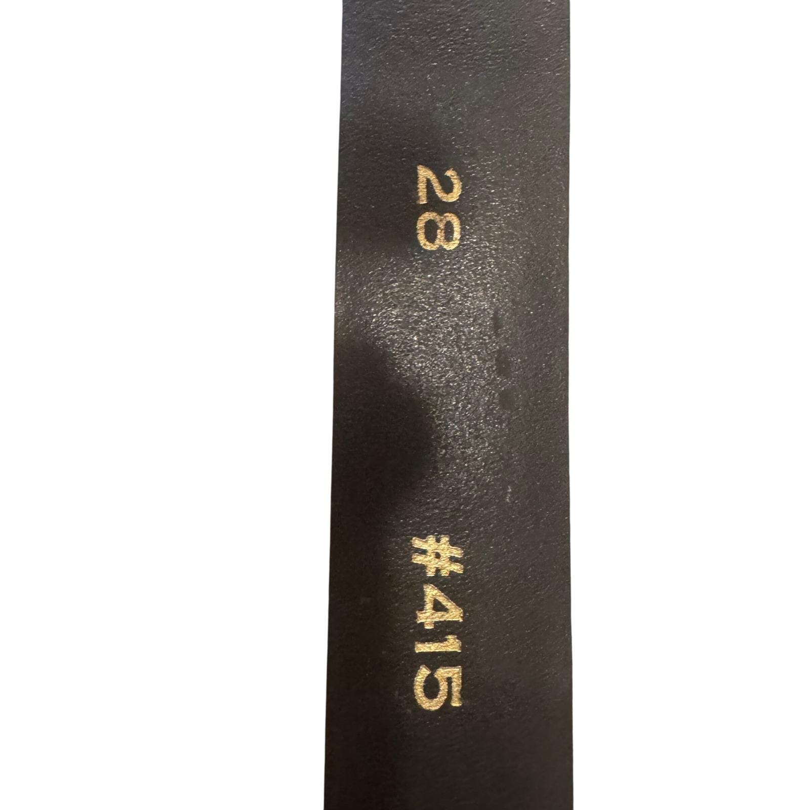 Vicenza Womens Sz 28 Black Genuine ITALIAN Calfskin Leather Pebbled Silver Gold Vicenza Black Italian Calfskin Leather Belt Ornate Buckle  main image 3