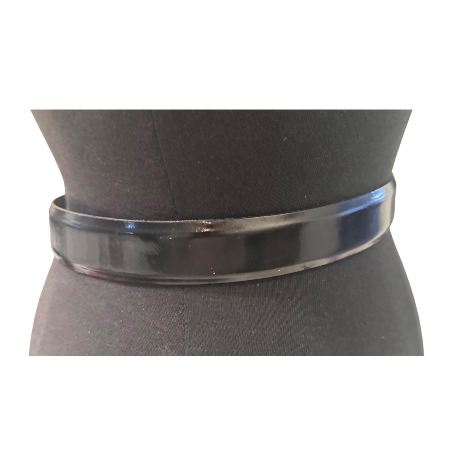 Vicenza Black Italian Calfskin Leather Belt Ornate Buckle 