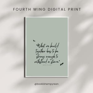 Fourth Wing Iron Flame Digital Print | Rebecca Yarros Book Quote Wall Art | Fantasy Bookish Decor | Dark Academia Aesthetic