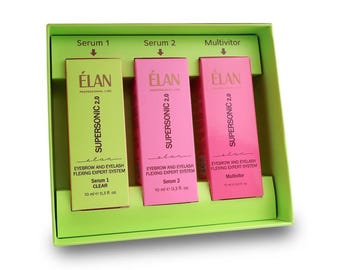 ELAN SUPERSONIC 2.0 Lash & Brow Lamination Kit | Professional 3-Step Serum | Lift Stabilizing Restoring Treatment