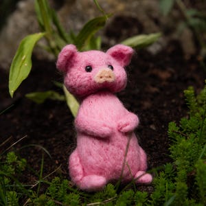 Felted Wool Piglet | Handmade Plush Toy | Unique Handmade Gift | Custom Piglet | Felted Pig