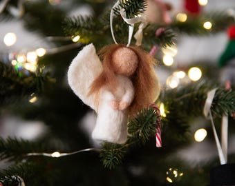 Hand-felted angel for the Christmas tree | Woolen Christmas decoration | Handmade gifts