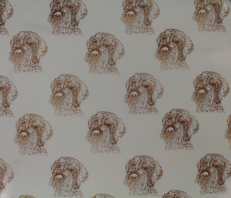 Wirehaired Pointing Griffon FabricCotton\u201cSilk Feel\u201dNorthcottCraft Supplies /& ToolsFabric and NotionsDog FabricWirehaired Griffon Gift