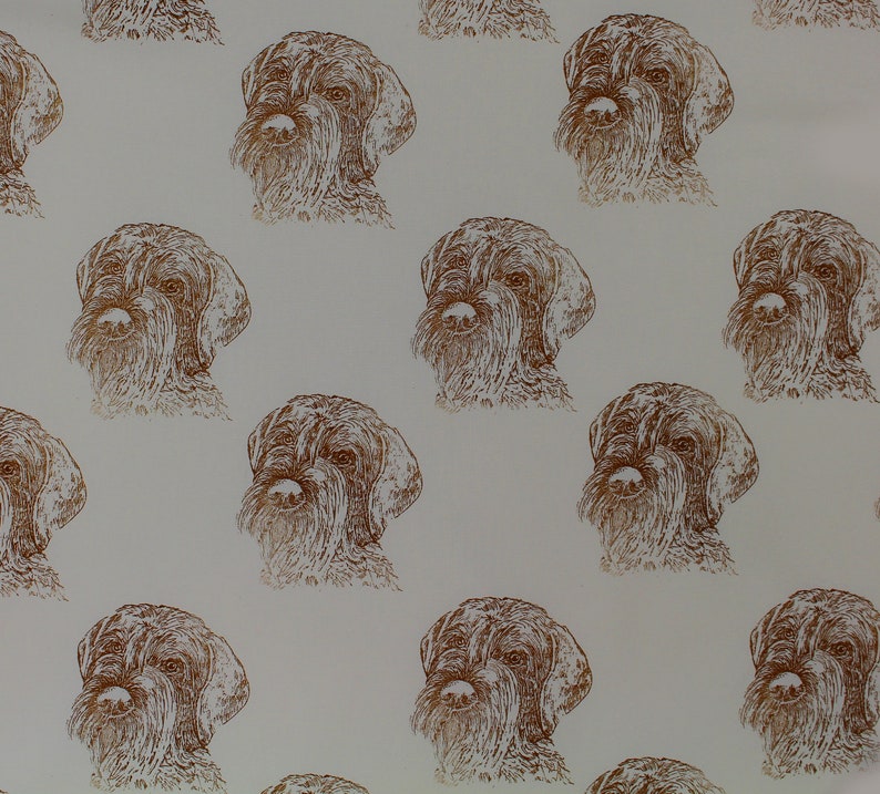 Wirehaired Pointing Griffon FabricCotton\u201cSilk Feel\u201dNorthcottCraft Supplies /& ToolsFabric and NotionsDog FabricWirehaired Griffon Gift