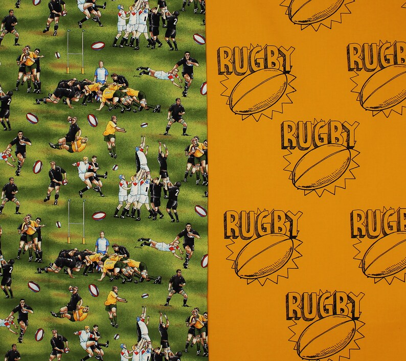 Rugby Fabric All Blacks of New Zealand 1 Yd/1 Yd Antique Gold Etsy