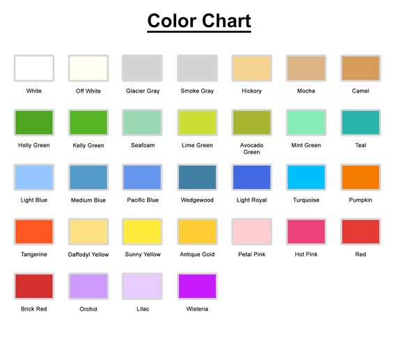 Scrub Color Chart