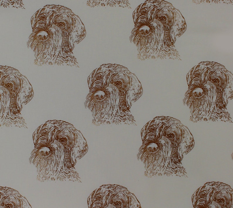 Wirehaired Pointing Griffon FabricCotton\u201cSilk Feel\u201dNorthcottCraft Supplies /& ToolsFabric and NotionsDog FabricWirehaired Griffon Gift
