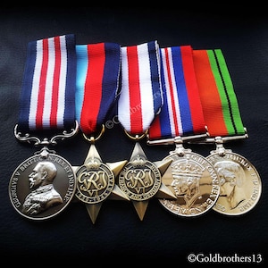 5x Set Military Medal 1945 star Fr. & Ger. Star War Medal  Defence Medal Repro