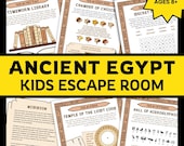 Ancient Egypt Escape Room Game for Kids Egyptian Birthday Printable Activity Screen Free Fun Print and Play Family Game Night