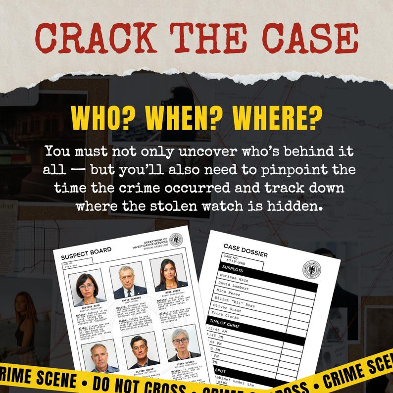 Printable Mystery Game for Teens and Adults | Printable Case File