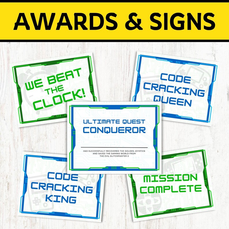 Video Game Escape Room Game for Kids | Gaming Birthday Printable Activity | Screen Free Fun | Print and Play PDF | Family Game Night image 6
