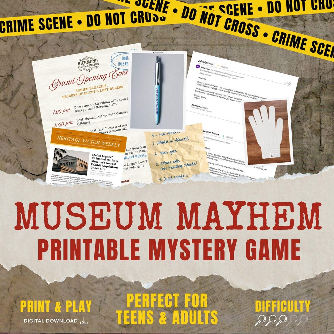 Printable Mystery Game for Teens and Adults | Printable Case File